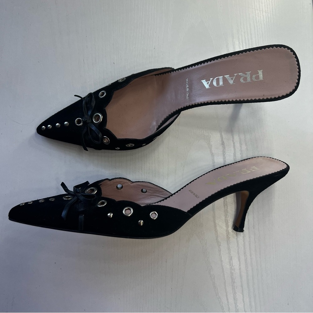 Prada Suede Kitten Heels